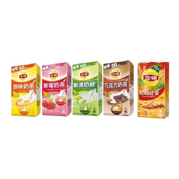 立頓 原味奶茶/沁香奶綠/草莓奶茶/琥珀紅茶 6入裝