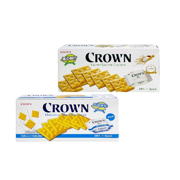 CROWN餅乾 (原味營養/原味蘇打)