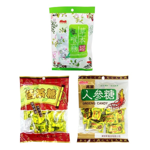 新味軒 人參風味糖/苦茶風味糖/草本喉糖