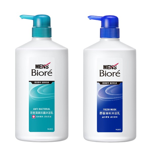 Biore MEN's 男性專用沐浴乳  (茶樹清爽抗菌/麝香清新)