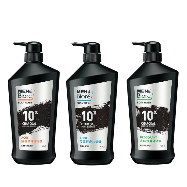 Biore MEN's 沐浴乳  (去味體香/沁涼醒膚/痘痘調理)