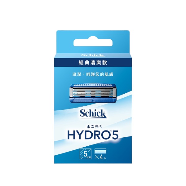 HYDRO 5水次元5刮鬍刀頭4入裝