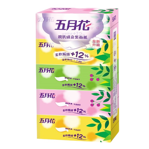五月花親肌感盒裝衛生紙 160抽x5盒