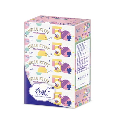 春風Hello Kitty50週年盒裝面紙 150抽x5盒