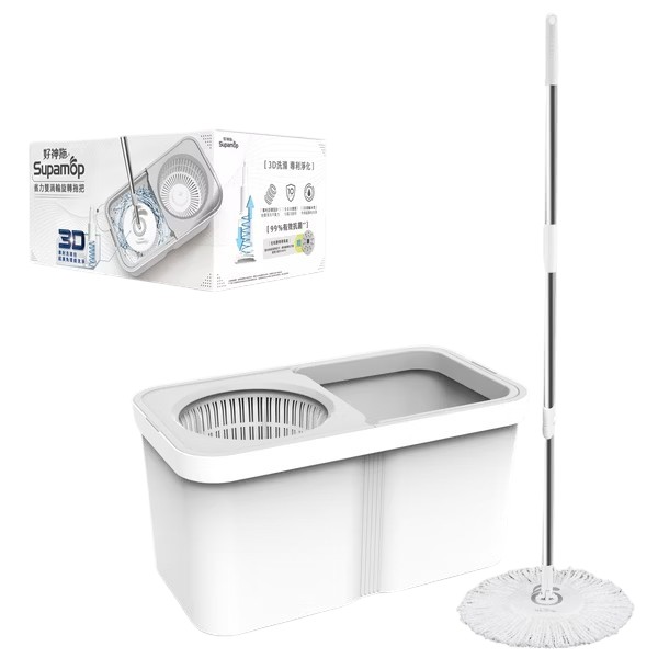 好神拖 省力雙渦輪旋轉拖把