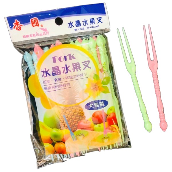 杏圃水晶水果叉