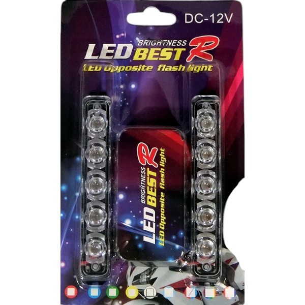 霹靂5LED爆閃燈 紅/藍 DC-12V