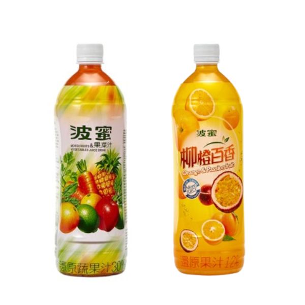 波蜜 柳橙百香綜合果汁飲料 980ML